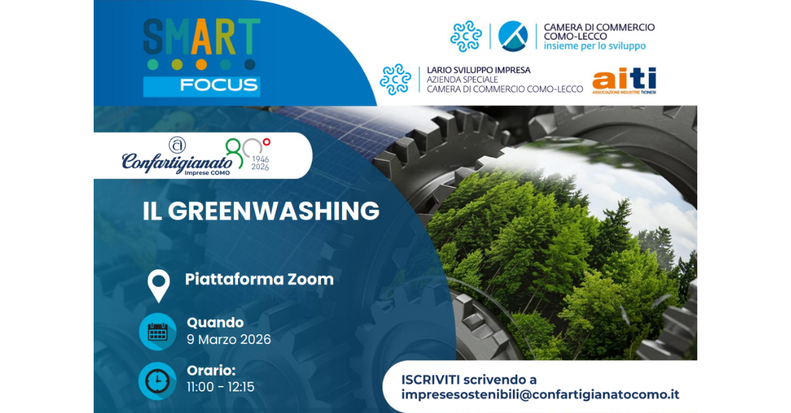 IMPRESE SOSTENIBILI: IL 9 MARZO UN WEBINAR DEDICATO AL GREENWASHING